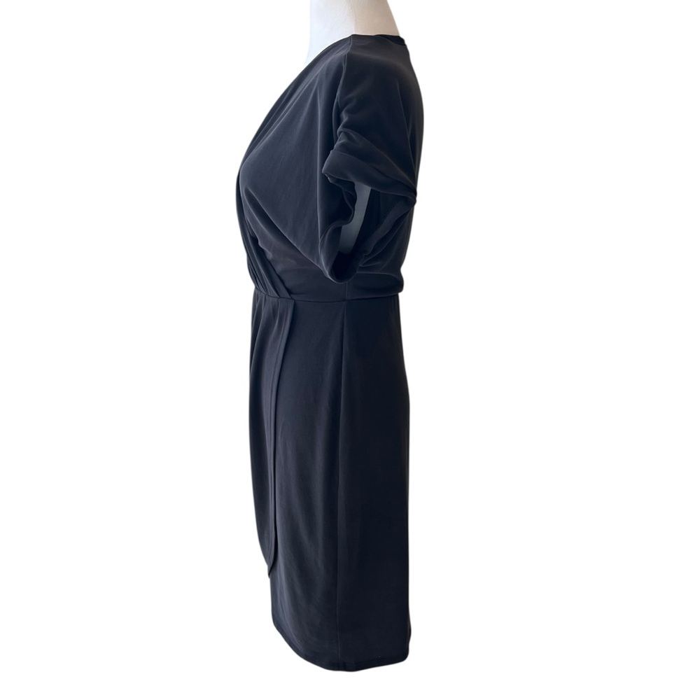 Express Short Sleeve Stretch Above Knee Black Dress Women XS Corp Classic Chic - Picture 7 of 13